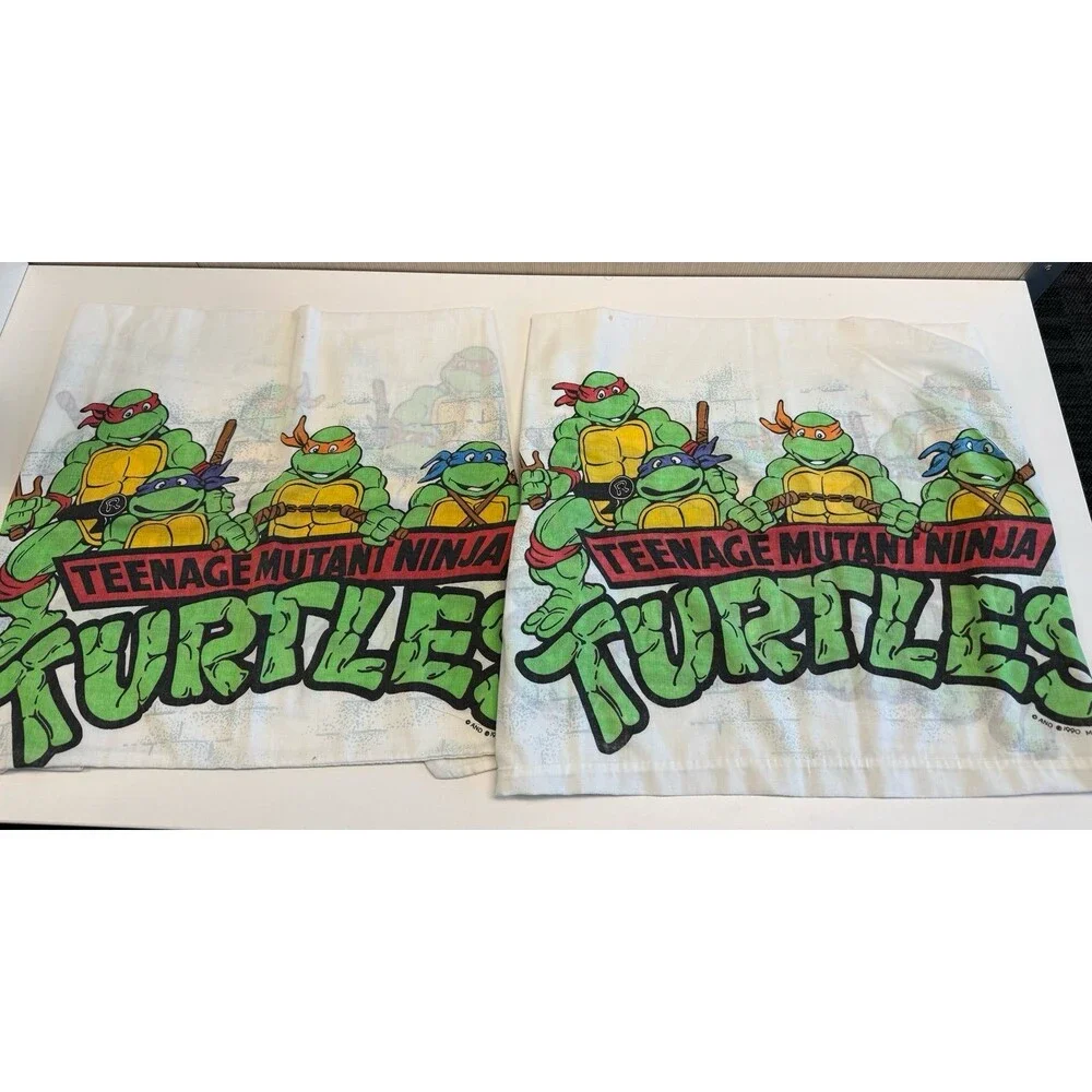 Vintage 1990 Mirage Studios Teenage Mutant Ninja Turtles 2 Standard Pillow Cases